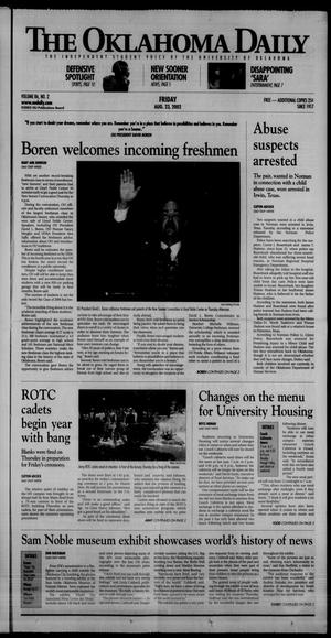 The Oklahoma Daily (Norman, Okla.), Vol. 86, No. 2, Ed. 1 Friday, August 23, 2002