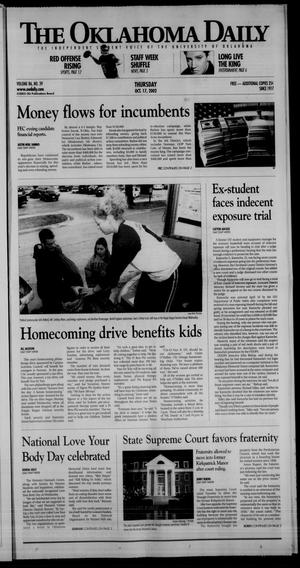 The Oklahoma Daily (Norman, Okla.), Vol. 86, No. 39, Ed. 1 Thursday, October 17, 2002