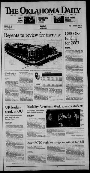 The Oklahoma Daily (Norman, Okla.), Vol. 86, No. 46, Ed. 1 Monday, October 28, 2002