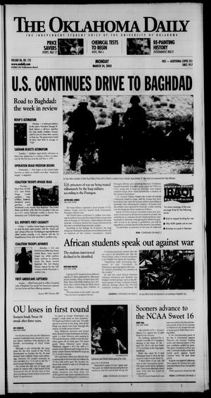 The Oklahoma Daily (Norman, Okla.), Vol. 86, No. 123, Ed. 1 Monday, March 24, 2003