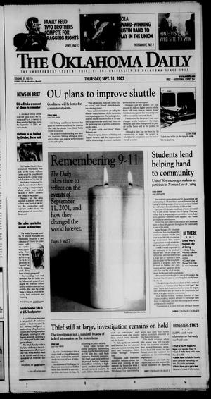 The Oklahoma Daily (Norman, Okla.), Vol. 86, No. 16, Ed. 1 Thursday, September 11, 2003