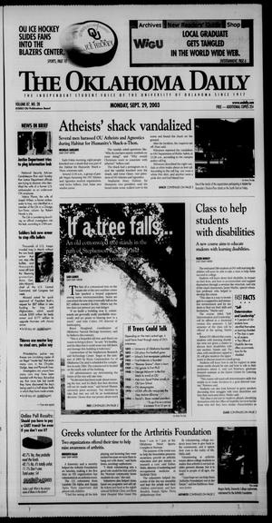 The Oklahoma Daily (Norman, Okla.), Vol. 86, No. 28, Ed. 1 Monday, September 29, 2003
