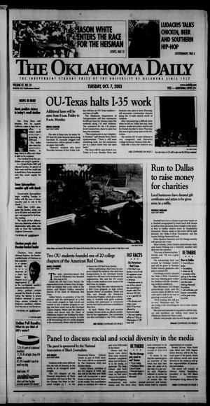 The Oklahoma Daily (Norman, Okla.), Vol. 87, No. 34, Ed. 1 Tuesday, October 7, 2003
