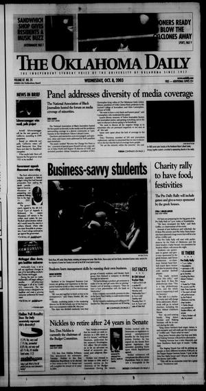 The Oklahoma Daily (Norman, Okla.), Vol. 87, No. 35, Ed. 1 Wednesday, October 8, 2003