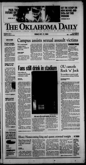 The Oklahoma Daily (Norman, Okla.), Vol. 87, No. 41, Ed. 1 Friday, October 17, 2003