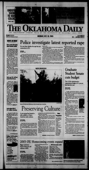 The Oklahoma Daily (Norman, Okla.), Vol. 87, No. 42, Ed. 1 Monday, October 20, 2003