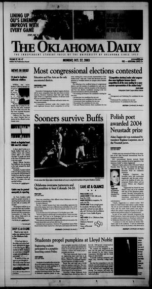 The Oklahoma Daily (Norman, Okla.), Vol. 87, No. 47, Ed. 1 Monday, October 27, 2003