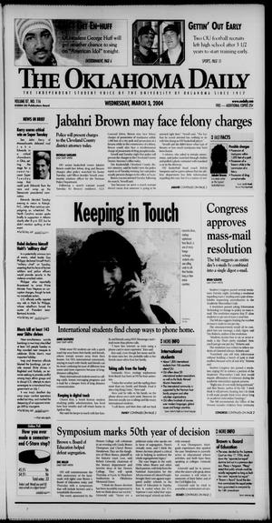 The Oklahoma Daily (Norman, Okla.), Vol. 87, No. 116, Ed. 1 Wednesday, March 3, 2004