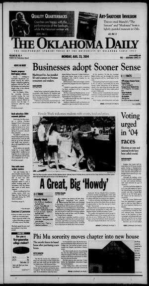 The Oklahoma Daily (Norman, Okla.), Vol. 88, No. 4, Ed. 1 Monday, August 23, 2004