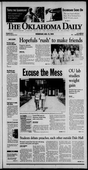 The Oklahoma Daily (Norman, Okla.), Vol. 88, No. 6, Ed. 1 Wednesday, August 25, 2004