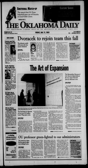 Primary view of object titled 'The Oklahoma Daily (Norman, Okla.), Vol. 88, No. 82, Ed. 1 Friday, January 21, 2005'.