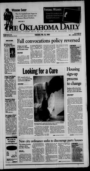 Primary view of object titled 'The Oklahoma Daily (Norman, Okla.), Vol. 88, No. 104, Ed. 1 Tuesday, February 22, 2005'.