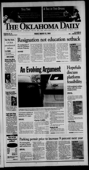 The Oklahoma Daily (Norman, Okla.), Vol. 88, No. 122, Ed. 1 Friday, March 25, 2005