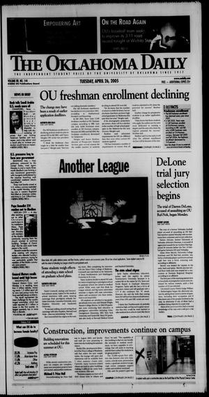 Primary view of object titled 'The Oklahoma Daily (Norman, Okla.), Vol. 88, No. 144, Ed. 1 Tuesday, April 26, 2005'.