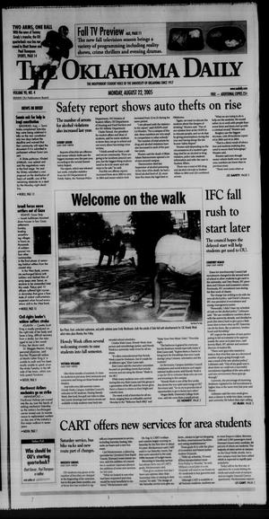 The Oklahoma Daily (Norman, Okla.), Vol. 90, No. 4, Ed. 1 Monday, August 22, 2005