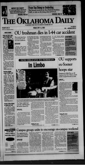 The Oklahoma Daily (Norman, Okla.), Vol. 90, No. 23, Ed. 1 Friday, September 16, 2005