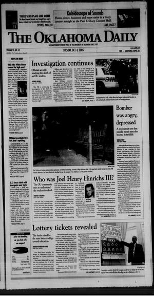 The Oklahoma Daily (Norman, Okla.), Vol. 90, No. 35, Ed. 1 Tuesday, October 4, 2005