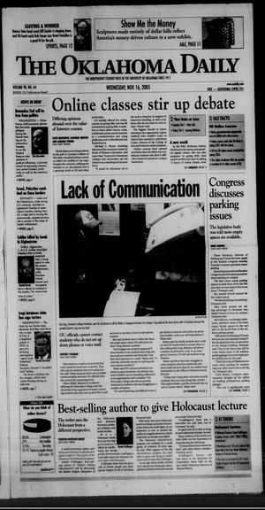 The Oklahoma Daily (Norman, Okla.), Vol. 90, No. 64, Ed. 1 Wednesday, November 16, 2005