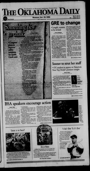 The Oklahoma Daily (Norman, Okla.), Vol. 91, No. 25, Ed. 1 Wednesday, September 20, 2006