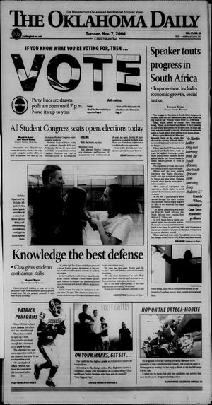 The Oklahoma Daily (Norman, Okla.), Vol. 91, No. 58, Ed. 1 Tuesday, November 7, 2006