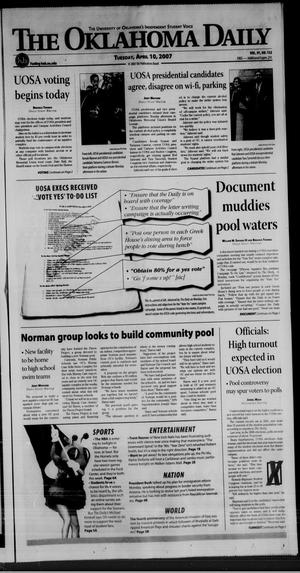 The Oklahoma Daily (Norman, Okla.), Vol. 91, No. 132, Ed. 1 Tuesday, April 10, 2007