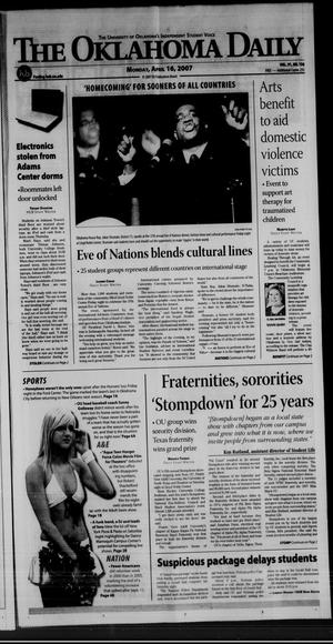 The Oklahoma Daily (Norman, Okla.), Vol. 91, No. 136, Ed. 1 Monday, April 16, 2007