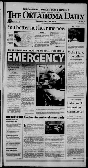 The Oklahoma Daily (Norman, Okla.), Vol. 92, No. 19, Ed. 1 Wednesday, September 12, 2007