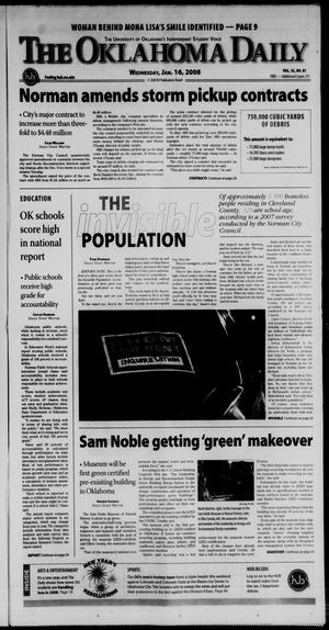 The Oklahoma Daily (Norman, Okla.), Vol. 92, No. 81, Ed. 1 Wednesday, January 16, 2008