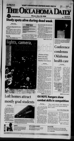 The Oklahoma Daily (Norman, Okla.), Vol. 92, No. 146, Ed. 1 Monday, April 28, 2008