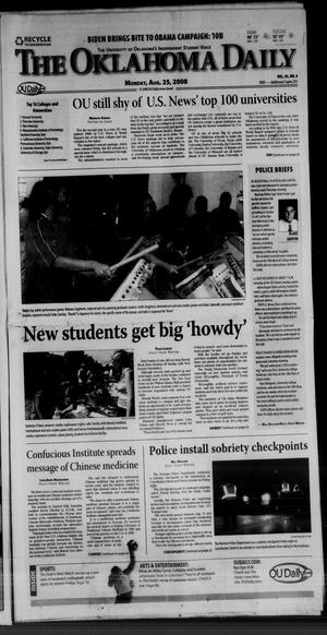 The Oklahoma Daily (Norman, Okla.), Vol. 93, No. 4, Ed. 1 Monday, August 25, 2008