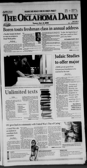 The Oklahoma Daily (Norman, Okla.), Vol. 93, No. 14, Ed. 1 Tuesday, September 9, 2008