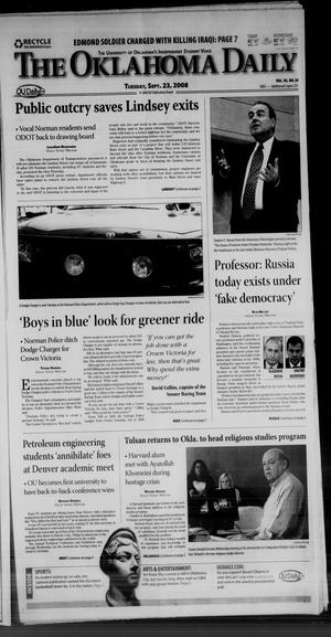 The Oklahoma Daily (Norman, Okla.), Vol. 93, No. 24, Ed. 1 Tuesday, September 23, 2008
