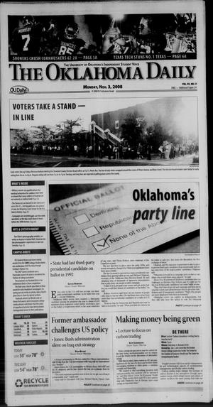The Oklahoma Daily (Norman, Okla.), Vol. 93, No. 51, Ed. 1 Monday, November 3, 2008