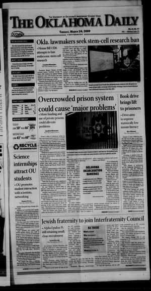 Primary view of object titled 'The Oklahoma Daily (Norman, Okla.), Vol. 94, No. 117, Ed. 1 Tuesday, March 24, 2009'.