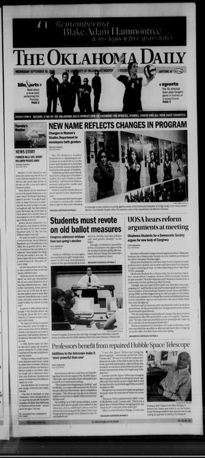 Primary view of object titled 'The Oklahoma Daily (Norman, Okla.), Vol. 95, No. 30, Ed. 1 Wednesday, September 30, 2009'.