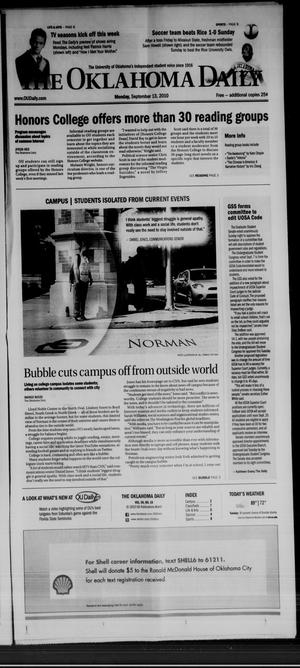The Oklahoma Daily (Norman, Okla.), Vol. 96, No. 18, Ed. 1 Monday, September 13, 2010