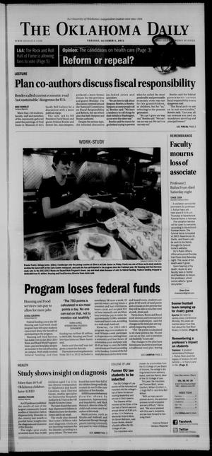 Primary view of The Oklahoma Daily (Norman, Okla.), Vol. 98, No. 39, Ed. 1 Tuesday, October 9, 2012