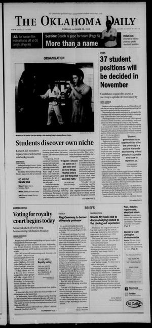 The Oklahoma Daily (Norman, Okla.), Vol. 98, No. 43, Ed. 1 Tuesday, October 16, 2012