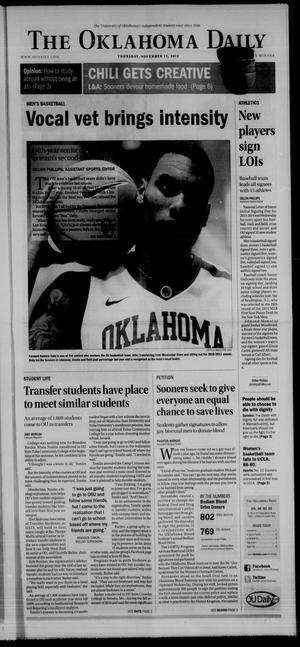The Oklahoma Daily (Norman, Okla.), Vol. 98, No. 65, Ed. 1 Thursday, November 15, 2012