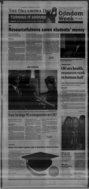 Primary view of object titled 'The Oklahoma Daily (Norman, Okla.), Vol. 98, No. 103, Ed. 1 Thursday, February 21, 2013'.