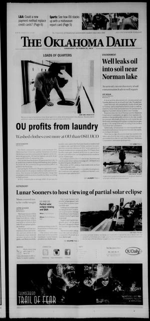 Primary view of object titled 'The Oklahoma Daily (Norman, Okla.), Vol. 100, No. 47, Ed. 1 Thursday, October 23, 2014'.