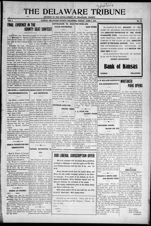 The Delaware Tribune (Kansas, Okla.), Vol. 1, No. 22, Ed. 1 Friday, June 3, 1910