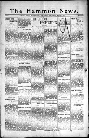 The Hammon News. (Hammon, Okla.), Vol. 1, No. 25, Ed. 1 Thursday, March 9, 1911