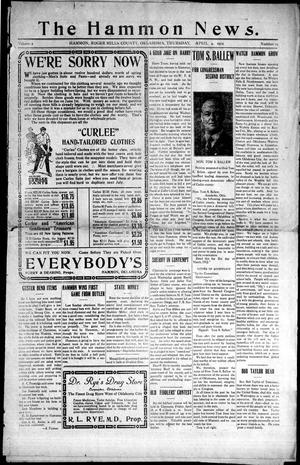The Hammon News. (Hammon, Okla.), Vol. 2, No. 29, Ed. 1 Thursday, April 4, 1912