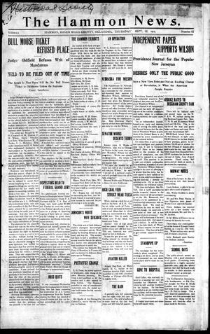 The Hammon News. (Hammon, Okla.), Vol. 2, No. 52, Ed. 1 Thursday, September 12, 1912
