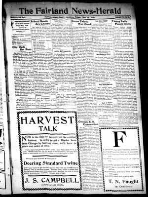 The Fairland News--Herald (Fairland, Okla.), Vol. 8, No. 8, Ed. 1 Friday, May 14, 1915