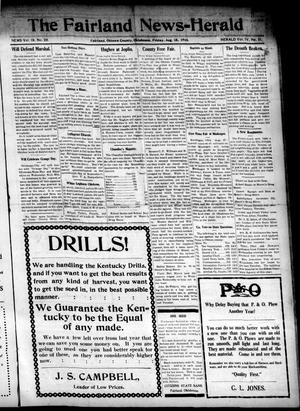 The Fairland News--Herald (Fairland, Okla.), Vol. 9, No. 22, Ed. 1 Friday, August 18, 1916