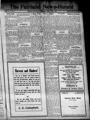 The Fairland News--Herald (Fairland, Okla.), Vol. 10, No. 11, Ed. 1 Friday, June 1, 1917