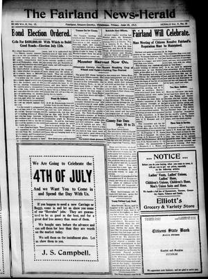The Fairland News--Herald (Fairland, Okla.), Vol. 10, No. 13, Ed. 1 Friday, June 15, 1917