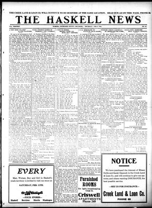 The Haskell News (Haskell, Okla.), Vol. 13, No. 37, Ed. 1 Thursday, February 9, 1922